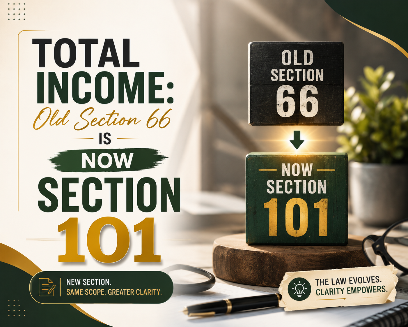 Total Income: Old Section 66 Is Now Section 101